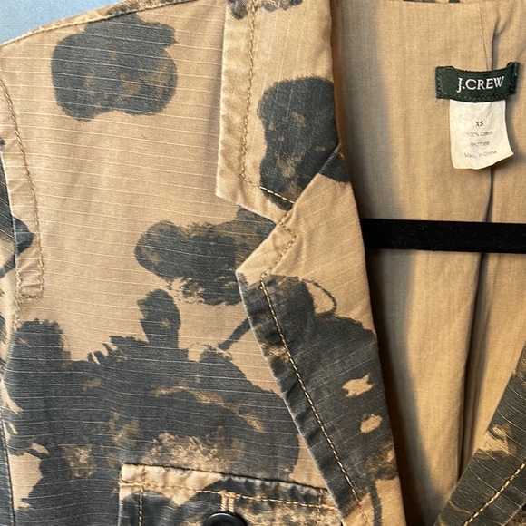 J.Crew Tan Black Blossom Camo Blazer - Picture 3 of 12